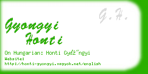 gyongyi honti business card